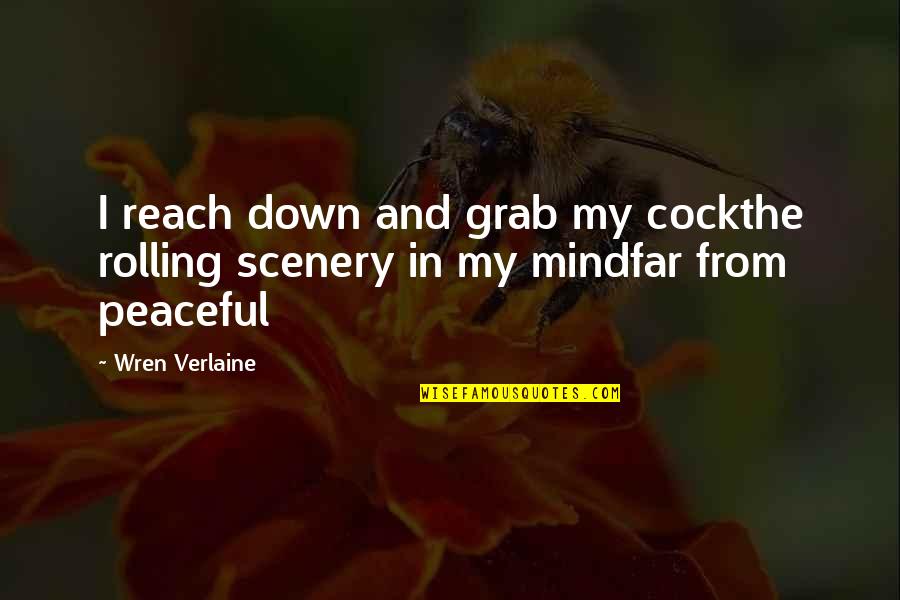 Obsenity Quotes By Wren Verlaine: I reach down and grab my cockthe rolling