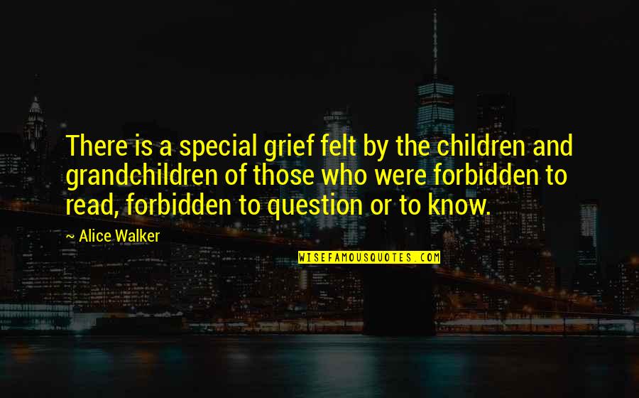 Observancy Quotes By Alice Walker: There is a special grief felt by the