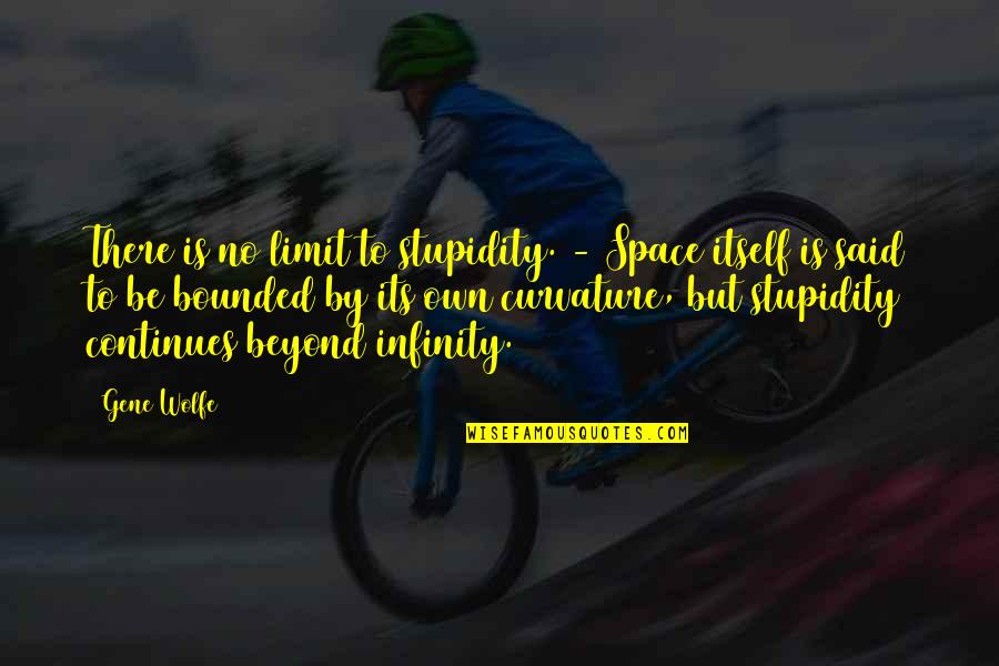 Obtaineth Quotes By Gene Wolfe: There is no limit to stupidity. - Space