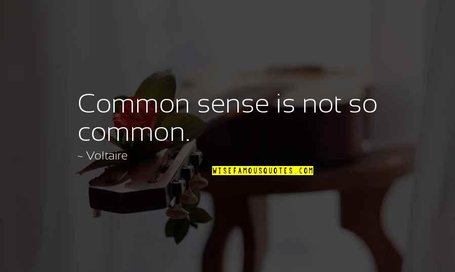 Obvious Quotes Quotes By Voltaire: Common sense is not so common.