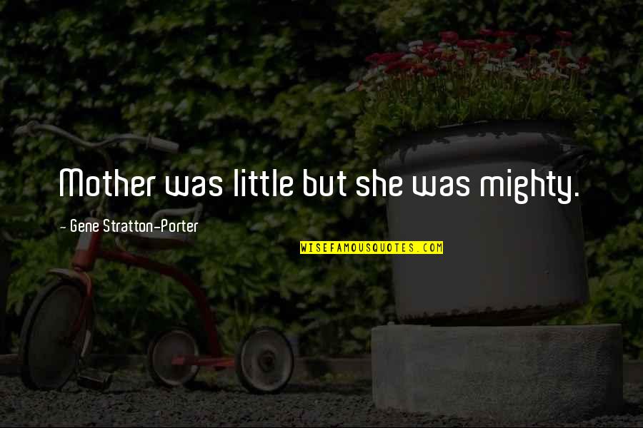 Obviouslt Quotes By Gene Stratton-Porter: Mother was little but she was mighty.