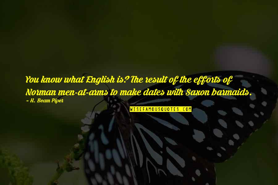 Obwohl Satz Quotes By H. Beam Piper: You know what English is? The result of Obwohl Satz Quotes By H. Beam Piper: You know what English is? The result of