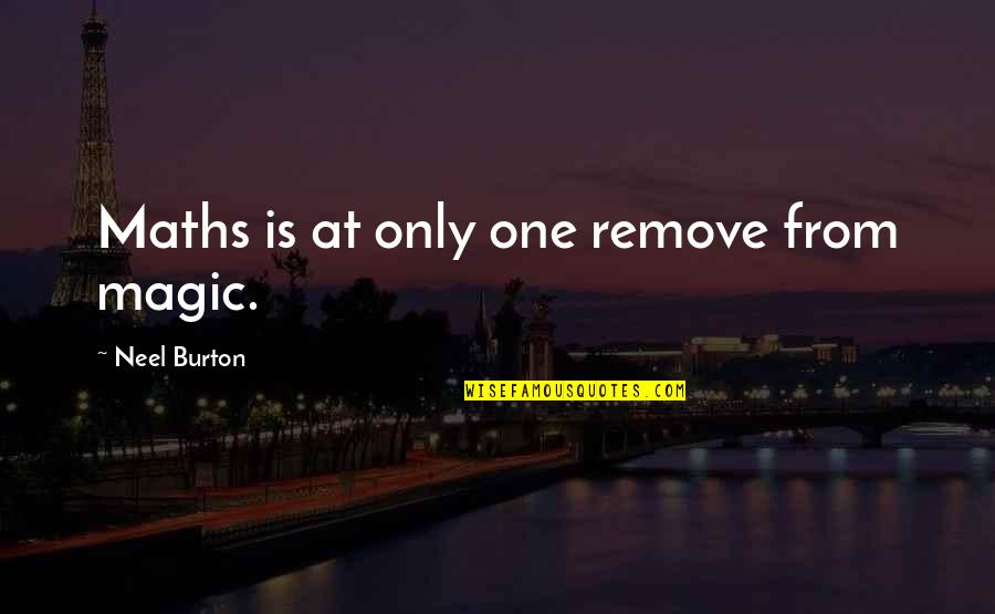 Occult Quotes By Neel Burton: Maths is at only one remove from magic.