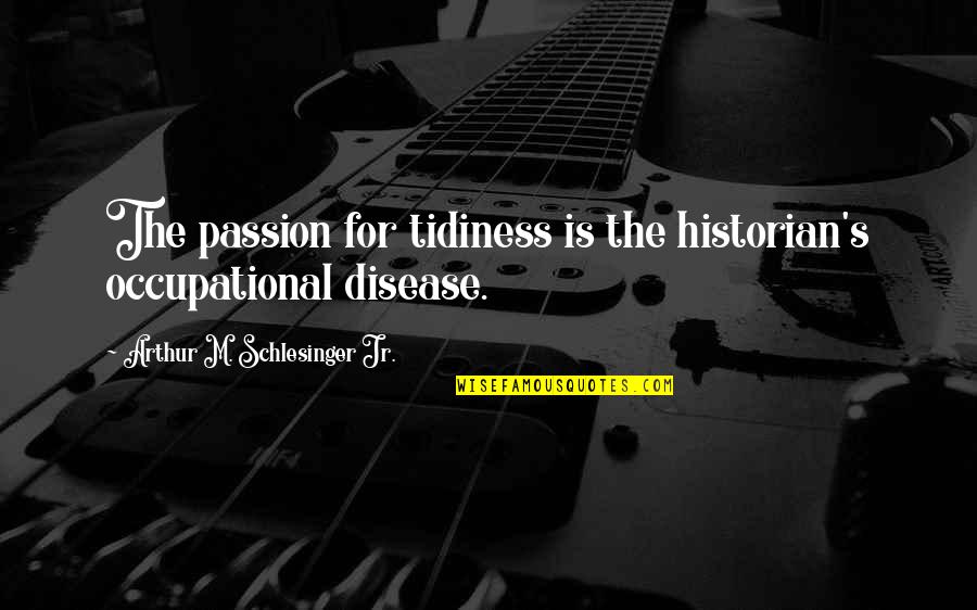 Occupational Disease Quotes By Arthur M. Schlesinger Jr.: The passion for tidiness is the historian's occupational