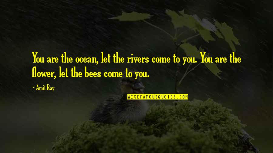 Ocean And Life Quotes By Amit Ray: You are the ocean, let the rivers come Ocean And Life Quotes By Amit Ray: You are the ocean, let the rivers come