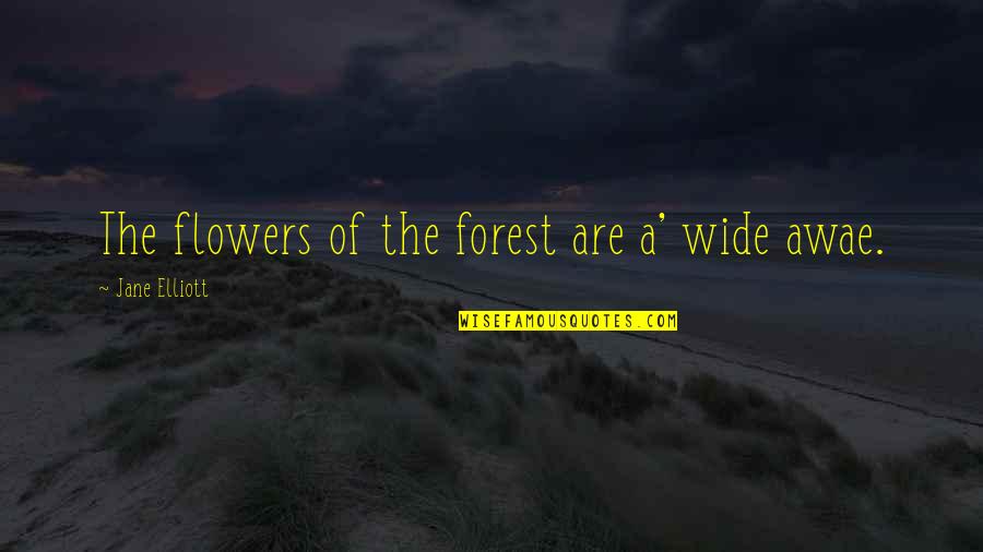 Ocean Cliffs Quotes By Jane Elliott: The flowers of the forest are a' wide