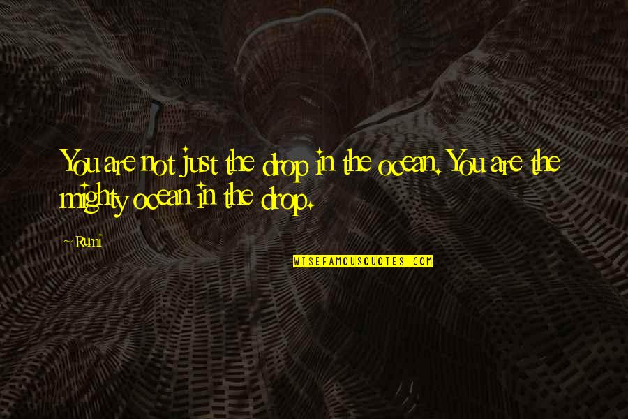 Ocean In A Drop Quotes By Rumi: You are not just the drop in the