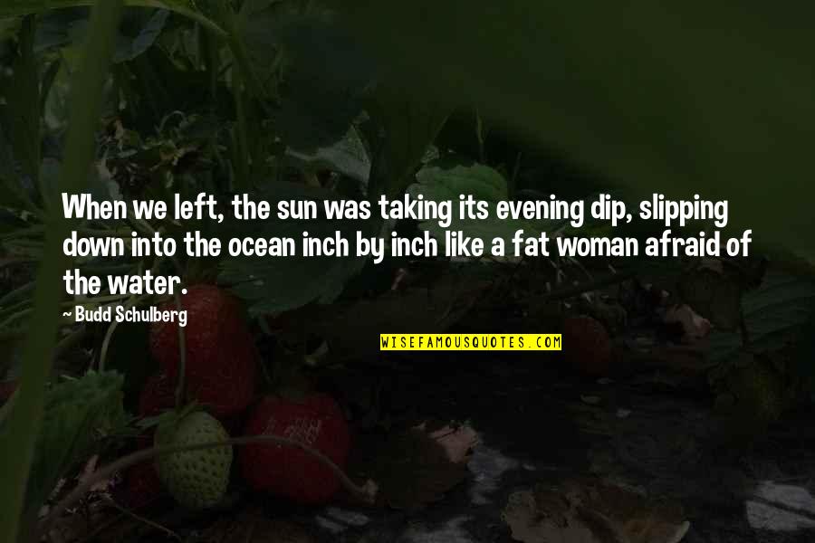 Ocean Water Quotes By Budd Schulberg: When we left, the sun was taking its