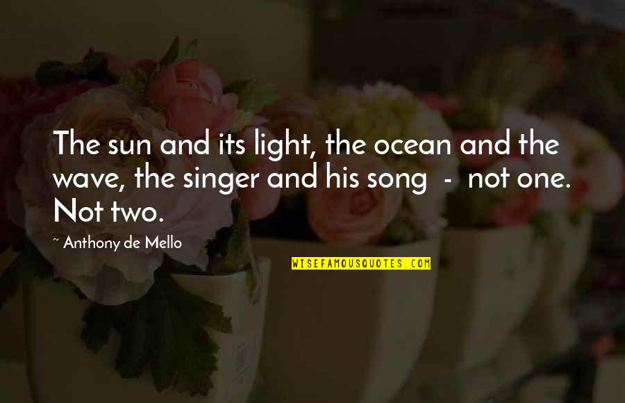 Ocean Wave Quotes By Anthony De Mello: The sun and its light, the ocean and