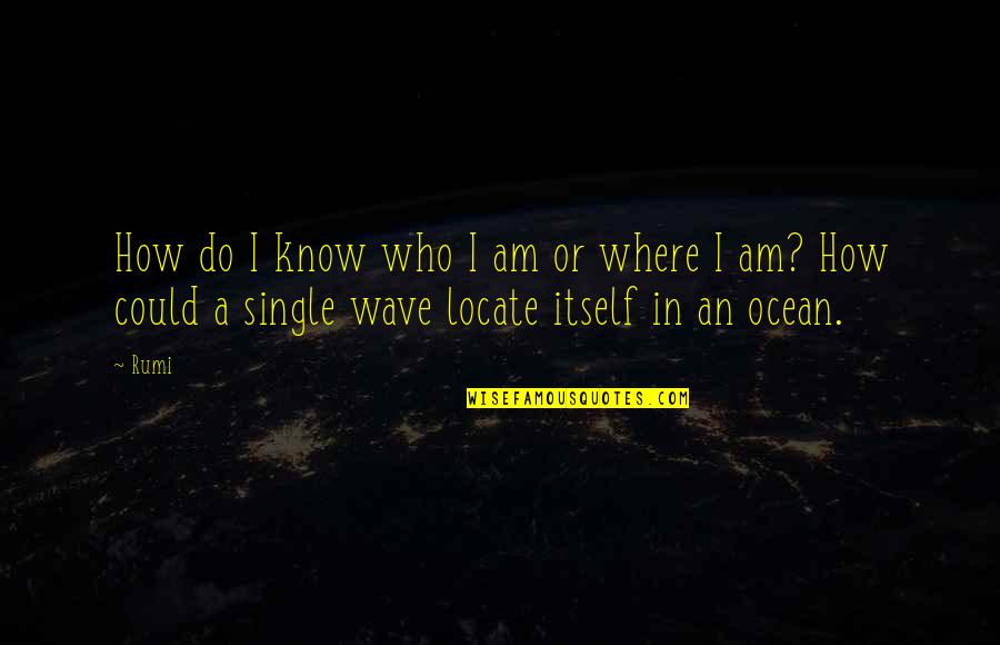 Ocean Wave Quotes By Rumi: How do I know who I am or
