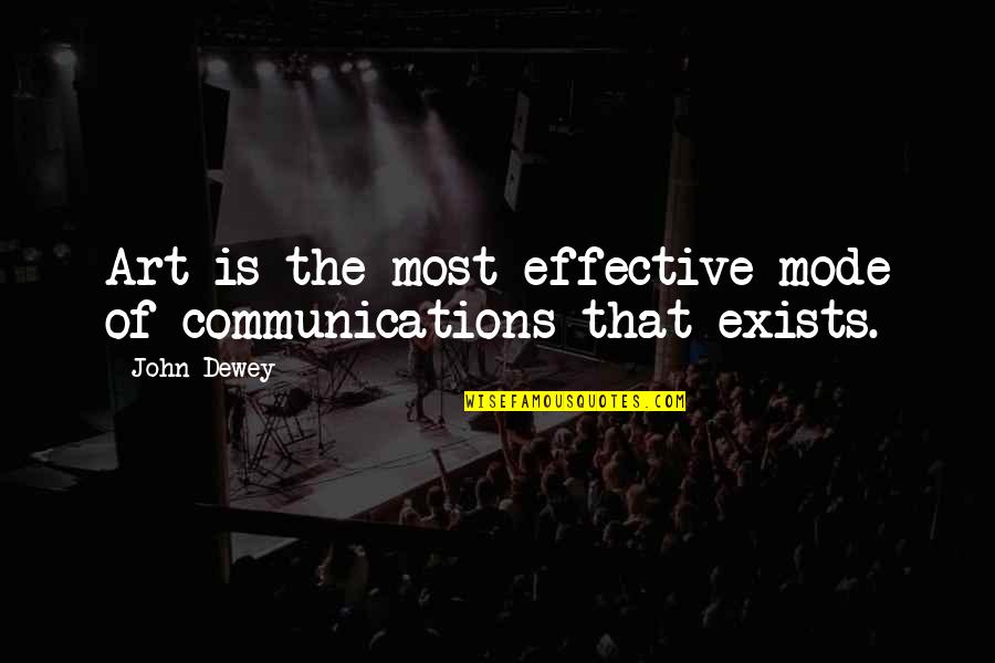 Oceano Mare Alessandro Baricco Quotes By John Dewey: Art is the most effective mode of communications