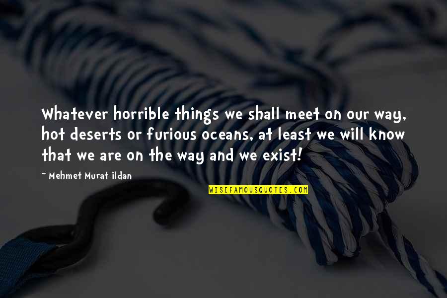 Oceans's Quotes By Mehmet Murat Ildan: Whatever horrible things we shall meet on our