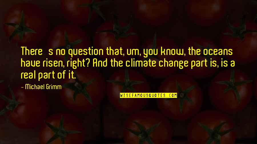 Oceans's Quotes By Michael Grimm: There's no question that, um, you know, the
