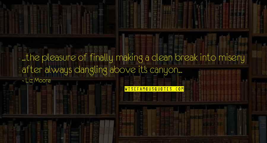 Ochii Albastri Quotes By Liz Moore: ...the pleasure of finally making a clean break