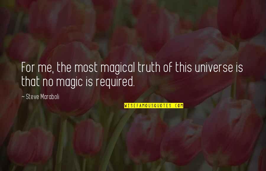 Ochsendorf Quotes By Steve Maraboli: For me, the most magical truth of this