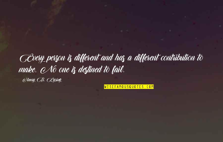 October 30 Quotes By Henry B. Eyring: Every person is different and has a different October 30 Quotes By Henry B. Eyring: Every person is different and has a different