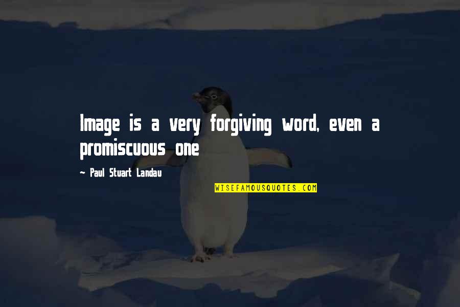 October Borns Quotes By Paul Stuart Landau: Image is a very forgiving word, even a