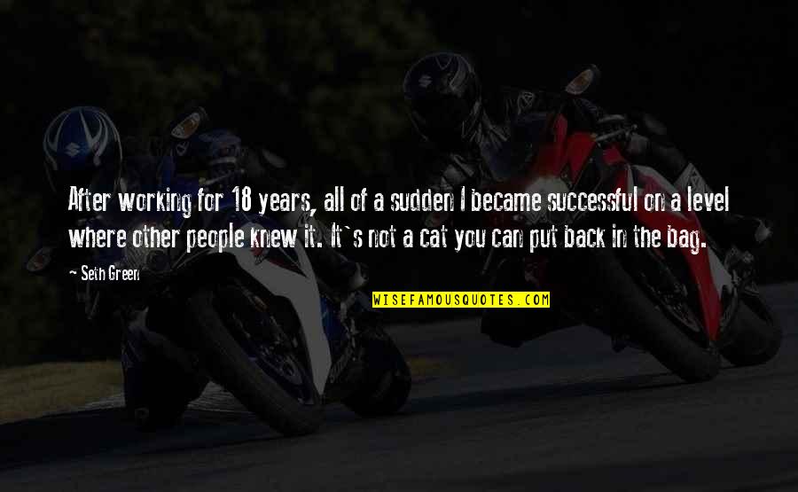 Ocultado Quotes By Seth Green: After working for 18 years, all of a