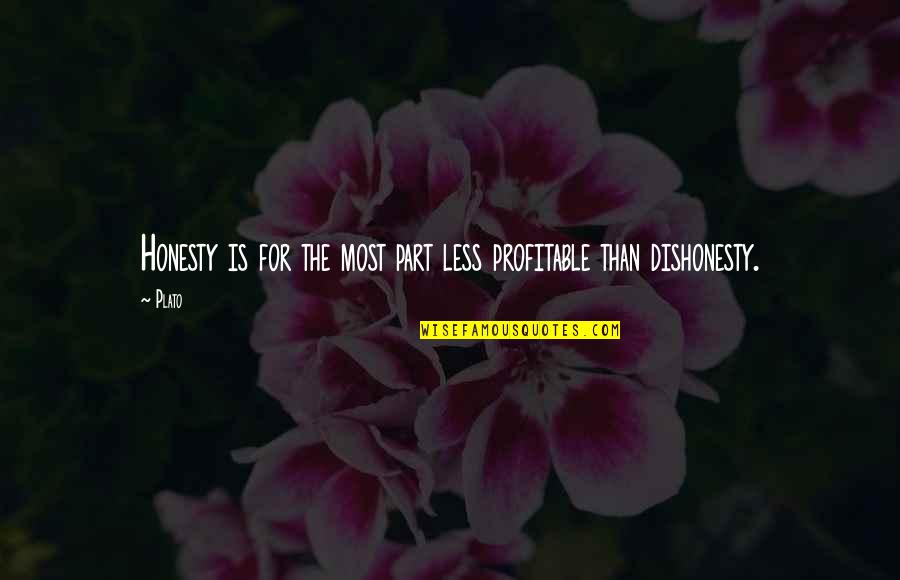 Ocupabas Quotes By Plato: Honesty is for the most part less profitable