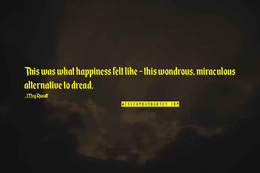 Ocupara Esta Quotes By Meg Rosoff: This was what happiness felt like - this