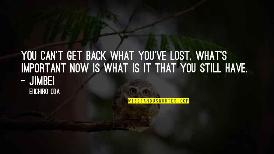 Oda One Piece Quotes By Eiichiro Oda: You can't get back what you've lost, What's Oda One Piece Quotes By Eiichiro Oda: You can't get back what you've lost, What's