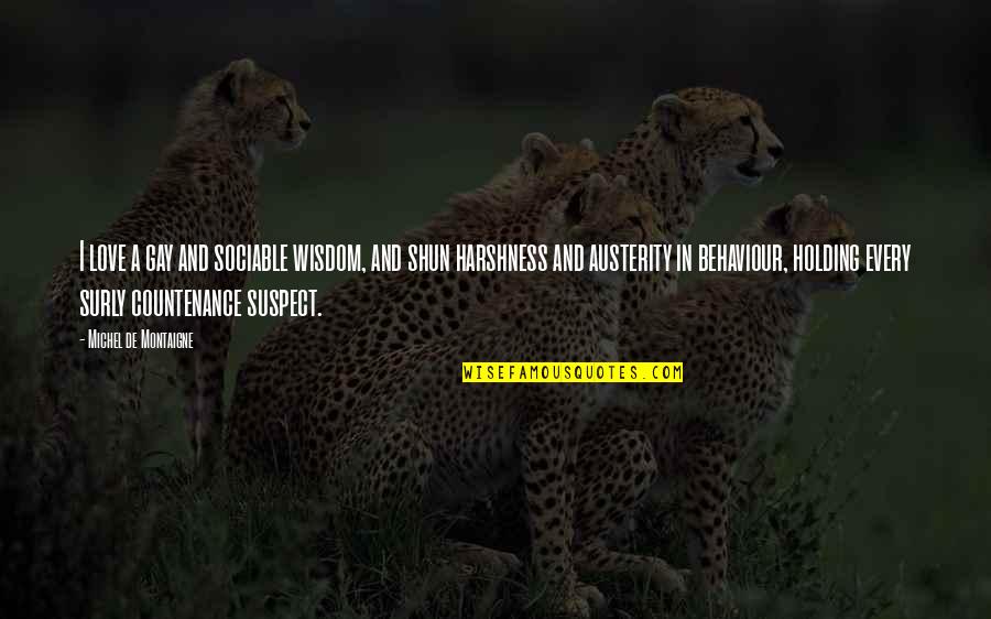 Odaklanma Sorunu Quotes By Michel De Montaigne: I love a gay and sociable wisdom, and