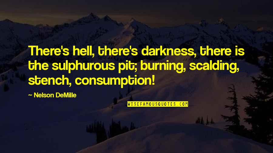 Odarock Quotes By Nelson DeMille: There's hell, there's darkness, there is the sulphurous Odarock Quotes By Nelson DeMille: There's hell, there's darkness, there is the sulphurous