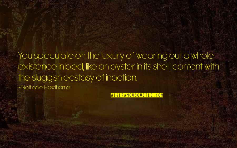 Odavalt Tenerifele Quotes By Nathaniel Hawthorne: You speculate on the luxury of wearing out Odavalt Tenerifele Quotes By Nathaniel Hawthorne: You speculate on the luxury of wearing out