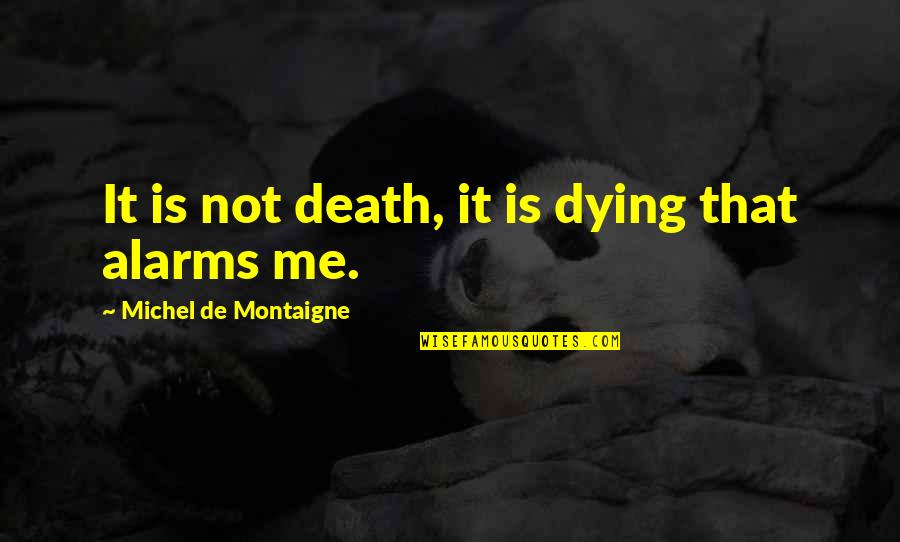 Odd Couples Quotes By Michel De Montaigne: It is not death, it is dying that