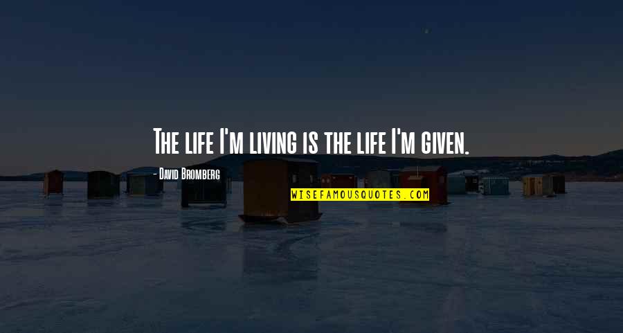 Oddworld Soulstorm Quotes By David Bromberg: The life I'm living is the life I'm Oddworld Soulstorm Quotes By David Bromberg: The life I'm living is the life I'm