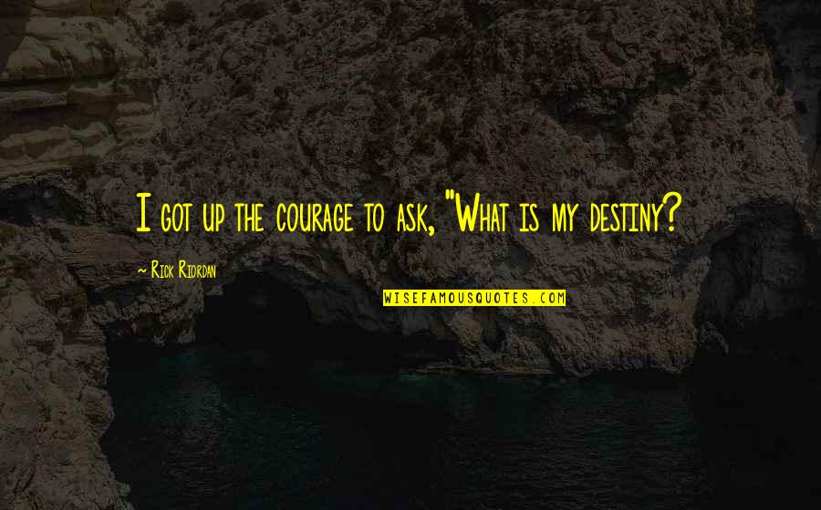 Ode To The West Wind Quotes By Rick Riordan: I got up the courage to ask, "What