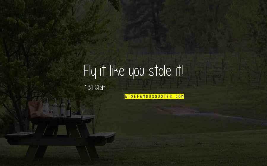 Odeio Athinon Quotes By Bill Stein: Fly it like you stole it!