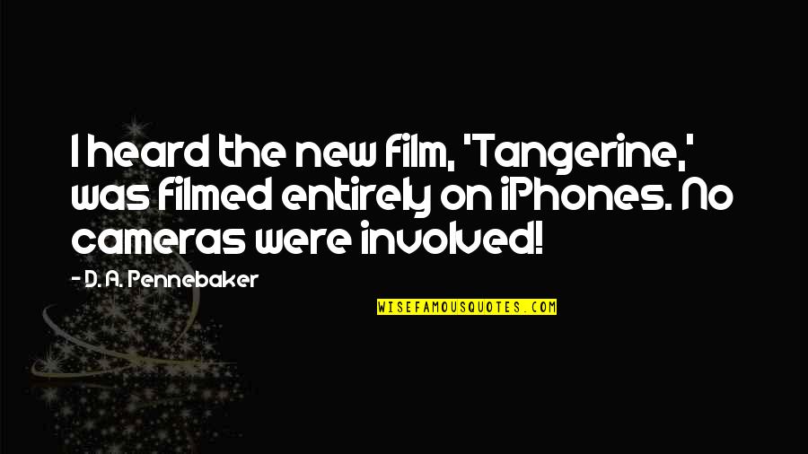 Odmienne I Nie Quotes By D. A. Pennebaker: I heard the new film, 'Tangerine,' was filmed