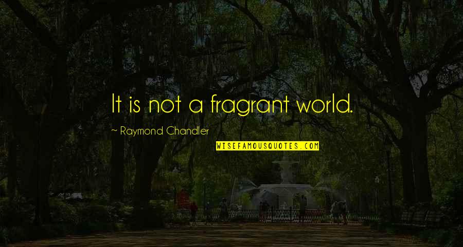 Odoardo Borrani Quotes By Raymond Chandler: It is not a fragrant world.