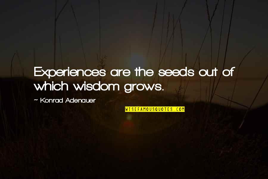 Odontolog A Quotes By Konrad Adenauer: Experiences are the seeds out of which wisdom Odontolog A Quotes By Konrad Adenauer: Experiences are the seeds out of which wisdom