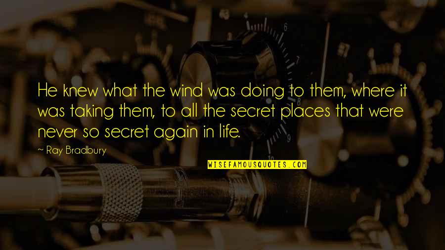 Odpor Znacka Quotes By Ray Bradbury: He knew what the wind was doing to