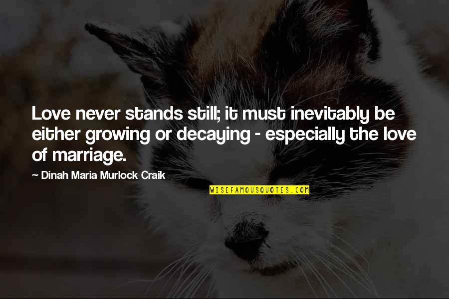 Odrasli Svetleci Quotes By Dinah Maria Murlock Craik: Love never stands still; it must inevitably be