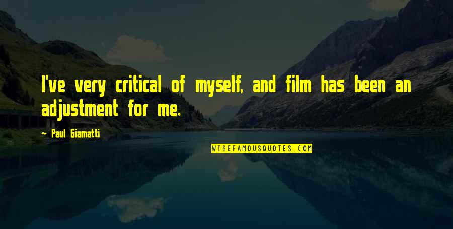Oedipus Lack Of Knowledge Quotes By Paul Giamatti: I've very critical of myself, and film has