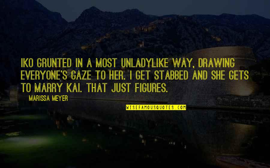 Oerwoud Bladeren Quotes By Marissa Meyer: Iko grunted in a most unladylike way, drawing