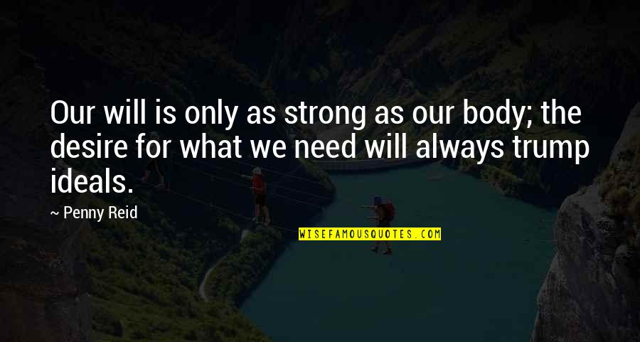 Oesterreichische Quotes By Penny Reid: Our will is only as strong as our