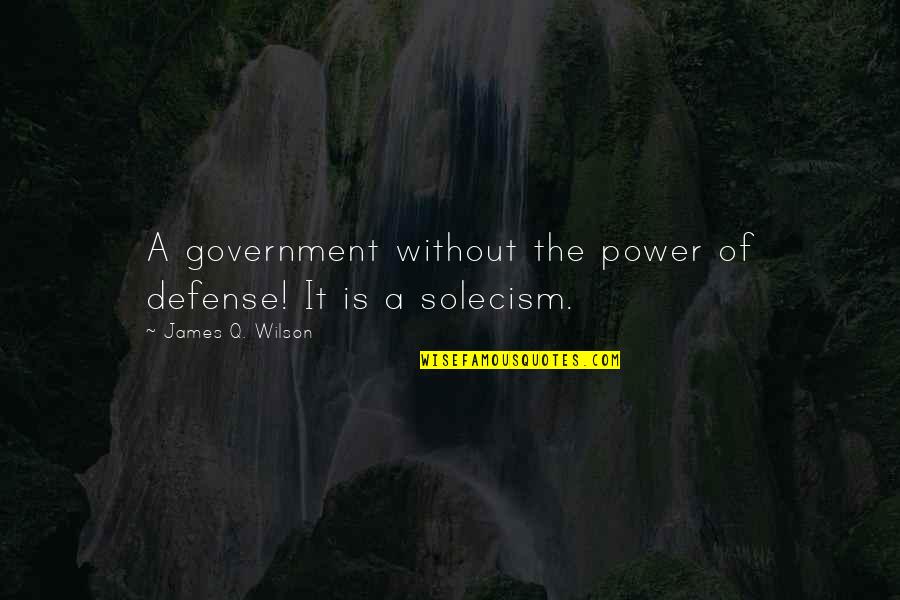 Oeuvres Universitaires Quotes By James Q. Wilson: A government without the power of defense! It