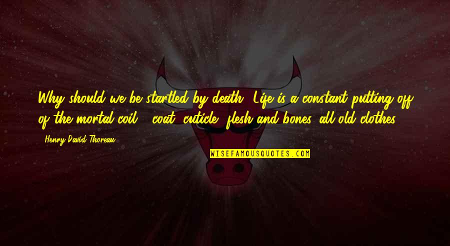 Off Putting Quotes By Henry David Thoreau: Why should we be startled by death? Life Off Putting Quotes By Henry David Thoreau: Why should we be startled by death? Life