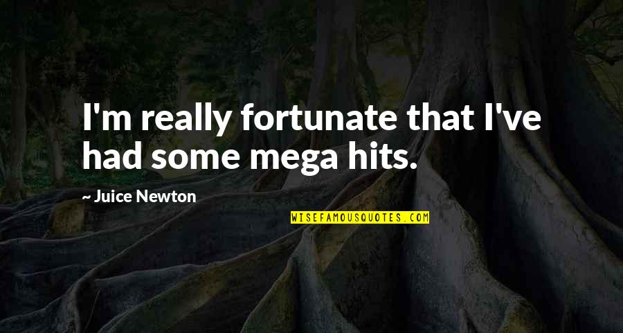 Offcuts Quotes By Juice Newton: I'm really fortunate that I've had some mega