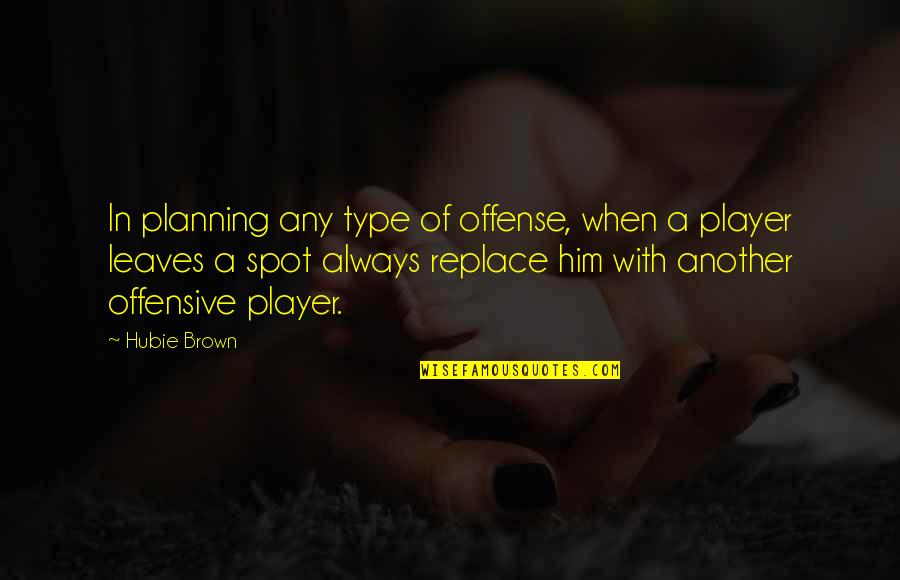 Offense In Basketball Quotes By Hubie Brown: In planning any type of offense, when a Offense In Basketball Quotes By Hubie Brown: In planning any type of offense, when a