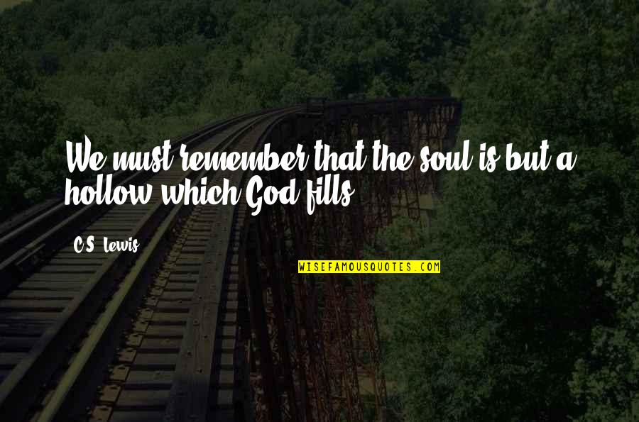 Office Skype Quotes By C.S. Lewis: We must remember that the soul is but