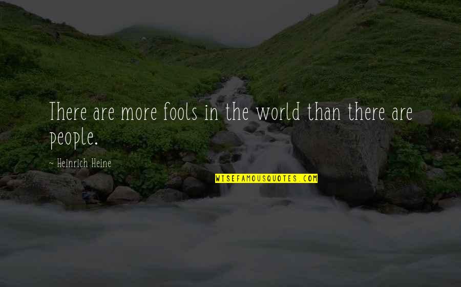 Officeholder Quotes By Heinrich Heine: There are more fools in the world than