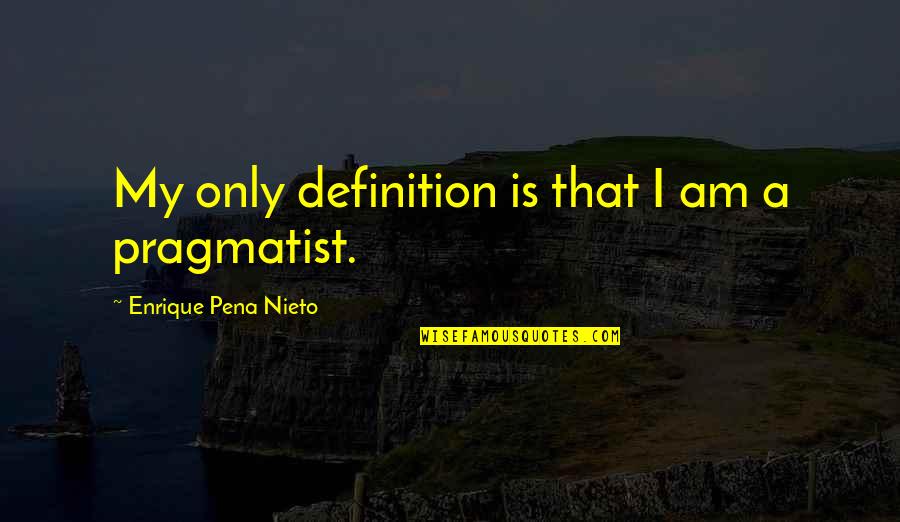 Officiator Quotes By Enrique Pena Nieto: My only definition is that I am a