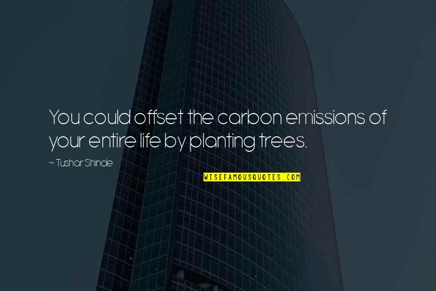 Offset Quotes By Tushar Shinde: You could offset the carbon emissions of your