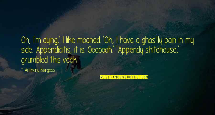 Oh My Quotes By Anthony Burgess: Oh, I'm dying,' I like moaned. 'Oh, I Oh My Quotes By Anthony Burgess: Oh, I'm dying,' I like moaned. 'Oh, I
