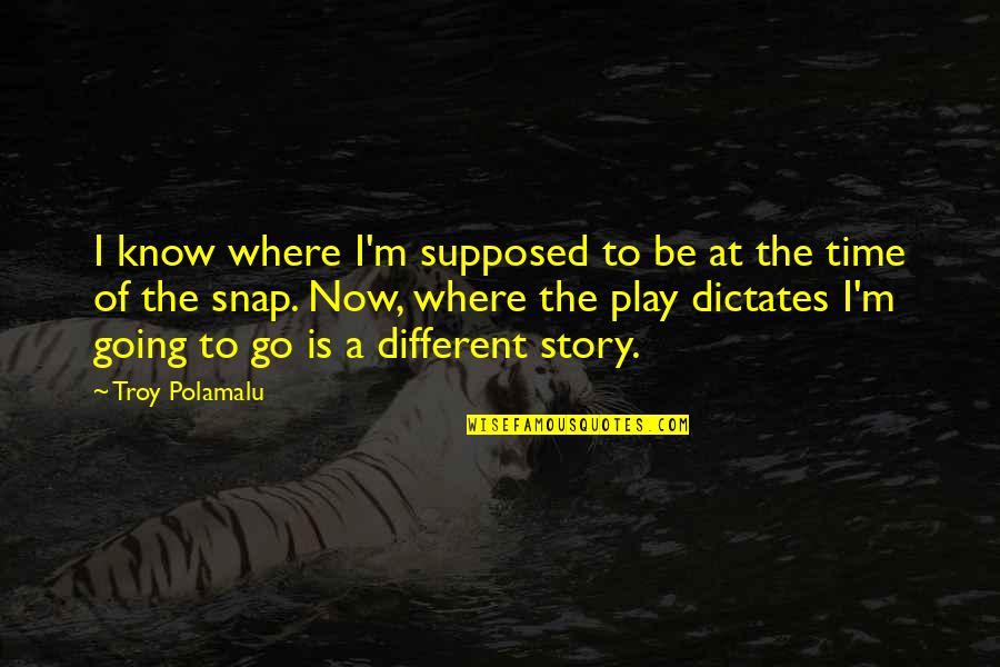 Oh Snap Quotes By Troy Polamalu: I know where I'm supposed to be at Oh Snap Quotes By Troy Polamalu: I know where I'm supposed to be at